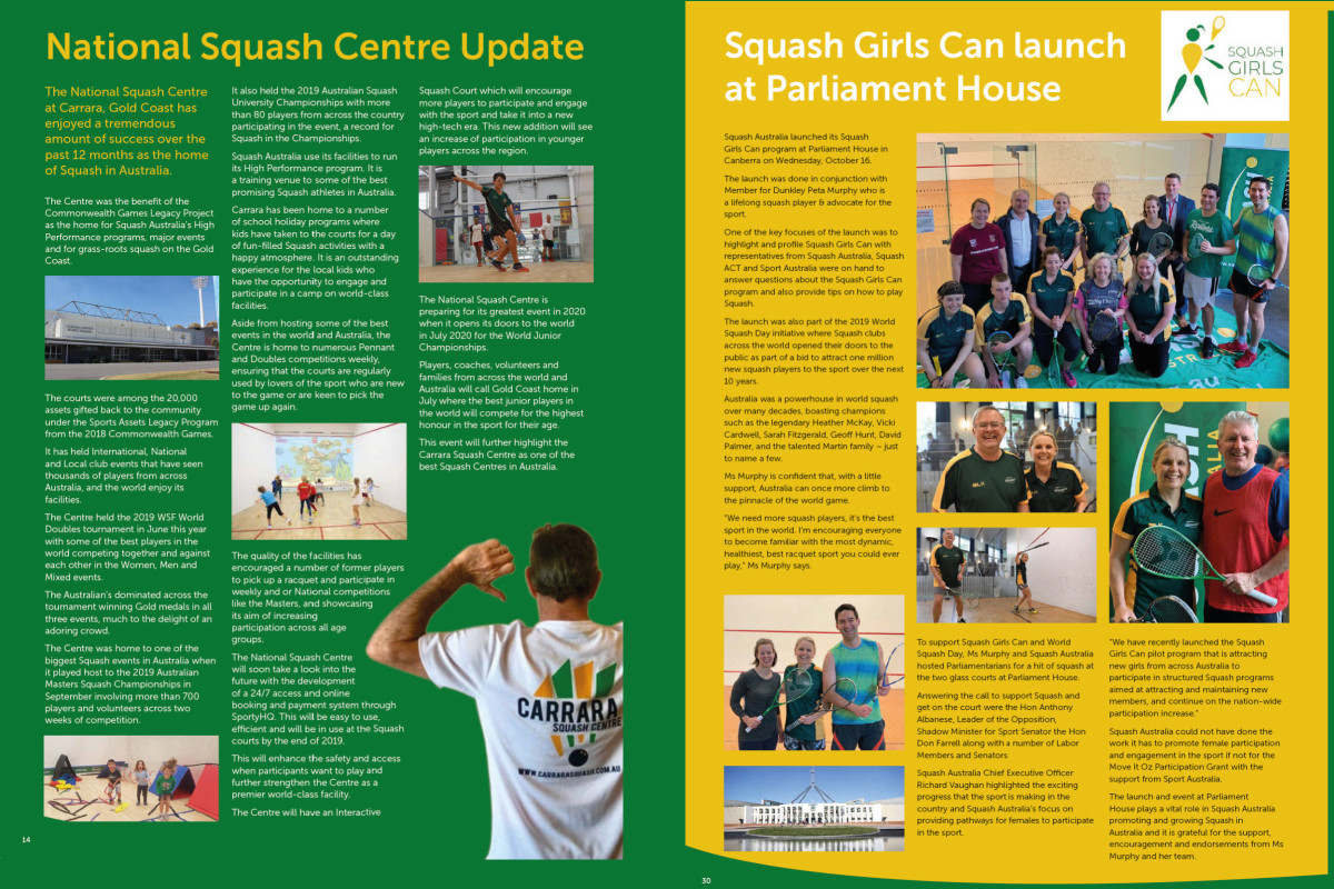 National Squash Centre and squash girls can